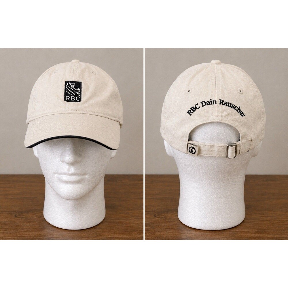 Vintage RBC Dain Rauscher PacifiC Headwear Strapback Hat Cap Adjustable Beige